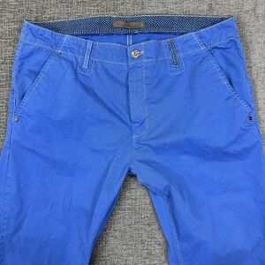 Robert Graham Sparks Pants Men's 36x25 Royal‎ Blue Trousers Business Casual